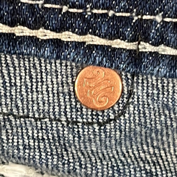 Miss Me Saddle Border Stitch Signature Skinny Jeans Dark Wash size 30 - Picture 16 of 16